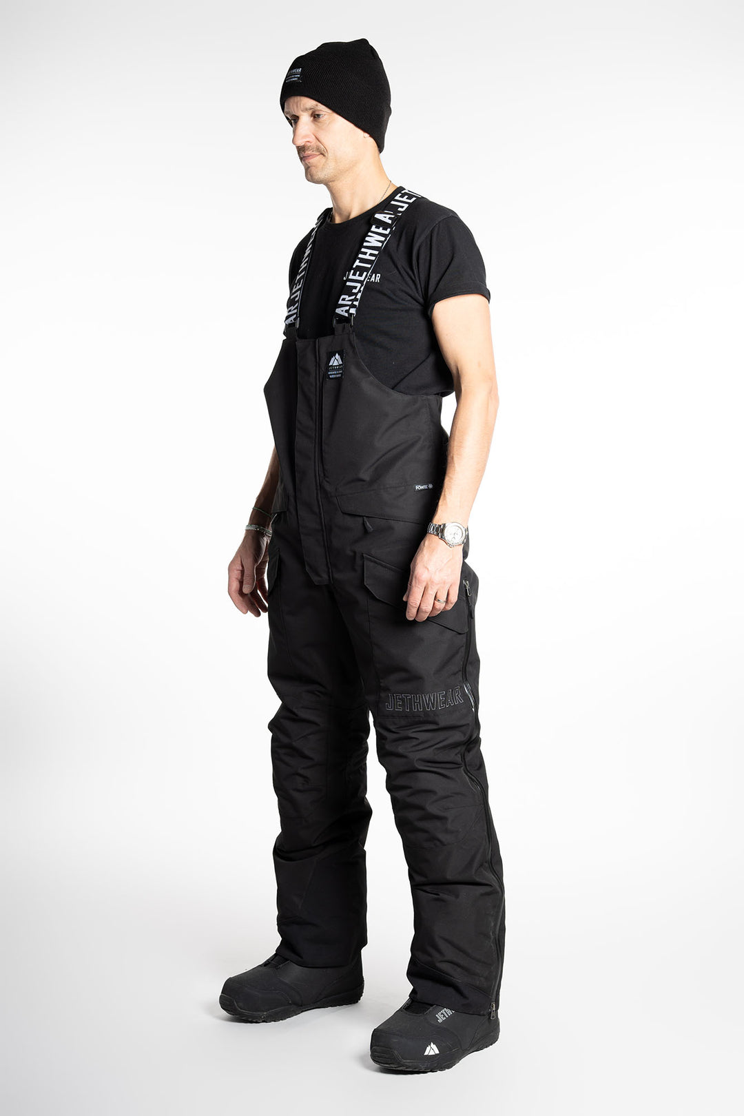 Jethwear M's Treeline Bib Pant - Vuorittomat skootterihousut, musta