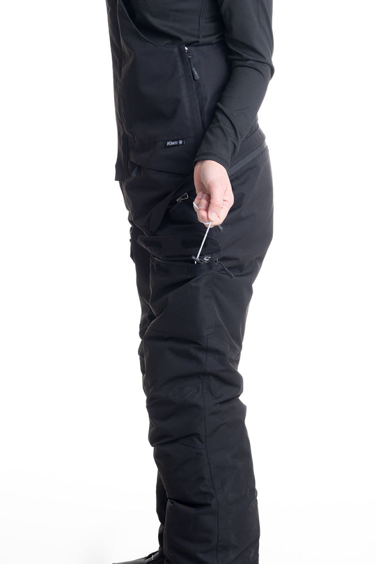 Jethwear W's Treeline Bib Pant - vuoratut skootterihousut, musta