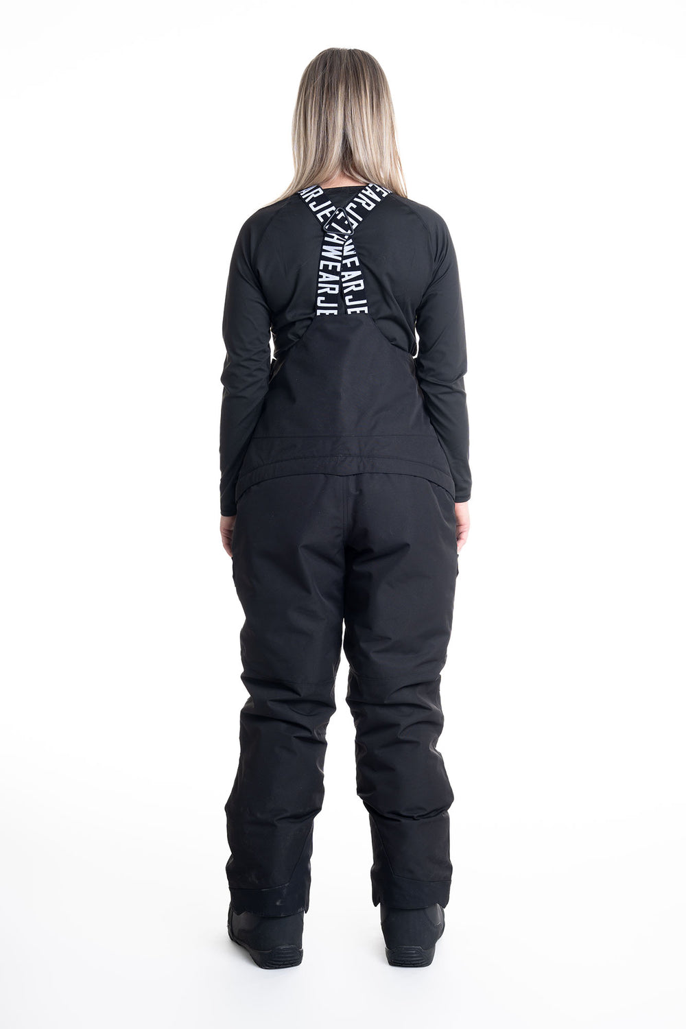 Jethwear W's Treeline Bib Pant - vuoratut skootterihousut, musta