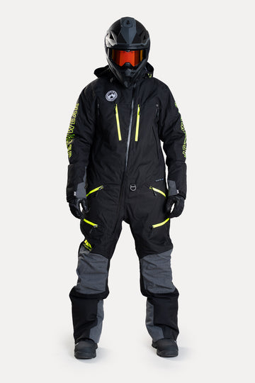 Jethwear Freedom Suit - Vuorillinen lumihaalari musta/keltainen