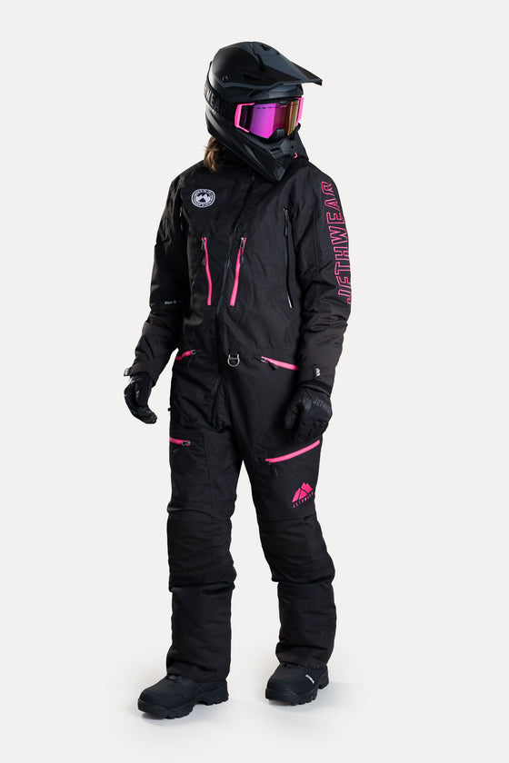 Jethwear W's Freedom Suit - Vuorattu potkulautahaalari musta/pinkki
