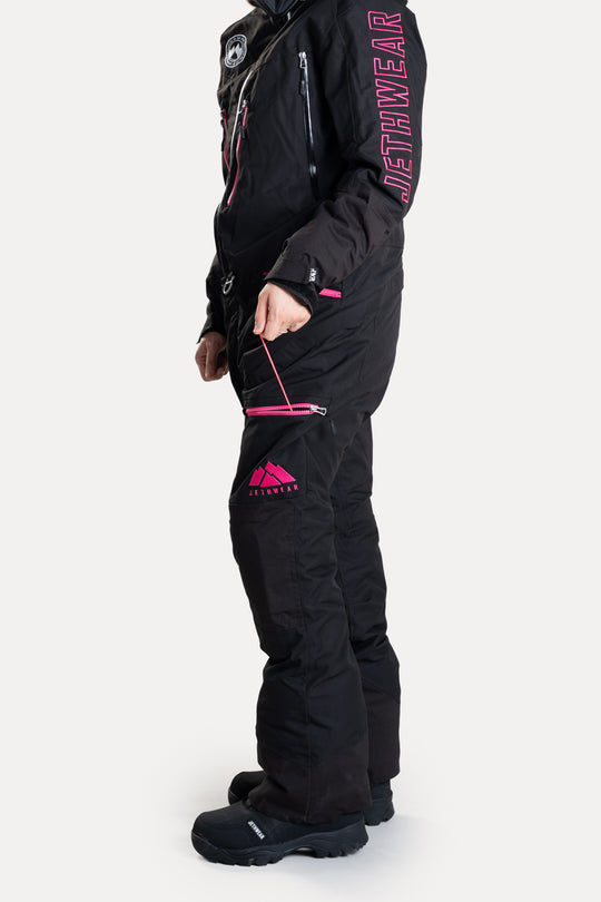 Jethwear W's Freedom Suit - Fodrad Skoteroverall Svart/Rosa
