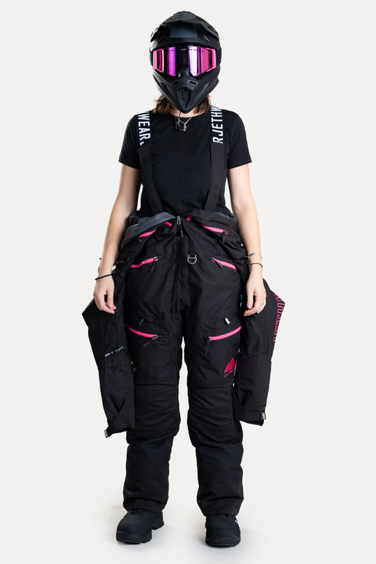 Jethwear W's Freedom Suit - Fodrad Skoteroverall Svart/Rosa