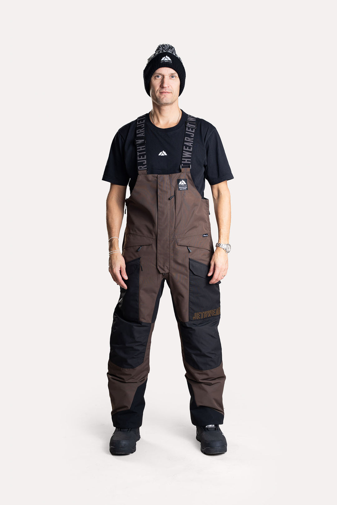Jethwear M's Treeline Bib Pant - Earth/Black Skalbyxor