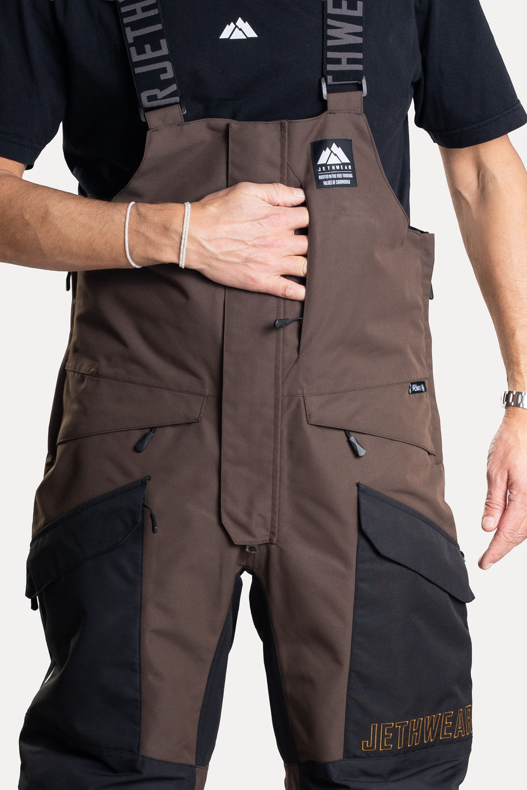 Jethwear M's Treeline Bib Pant - Earth/Black Skalbyxor