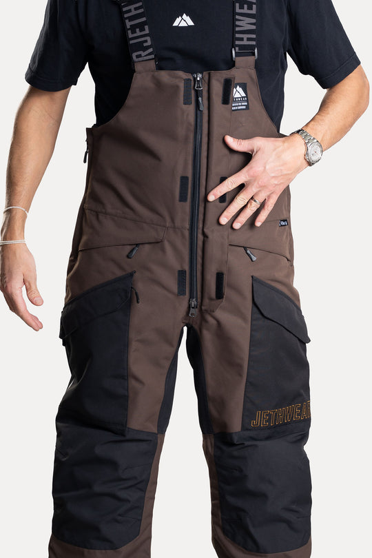 Jethwear M's Treeline Bib Pant - Earth/Black Skalbyxor