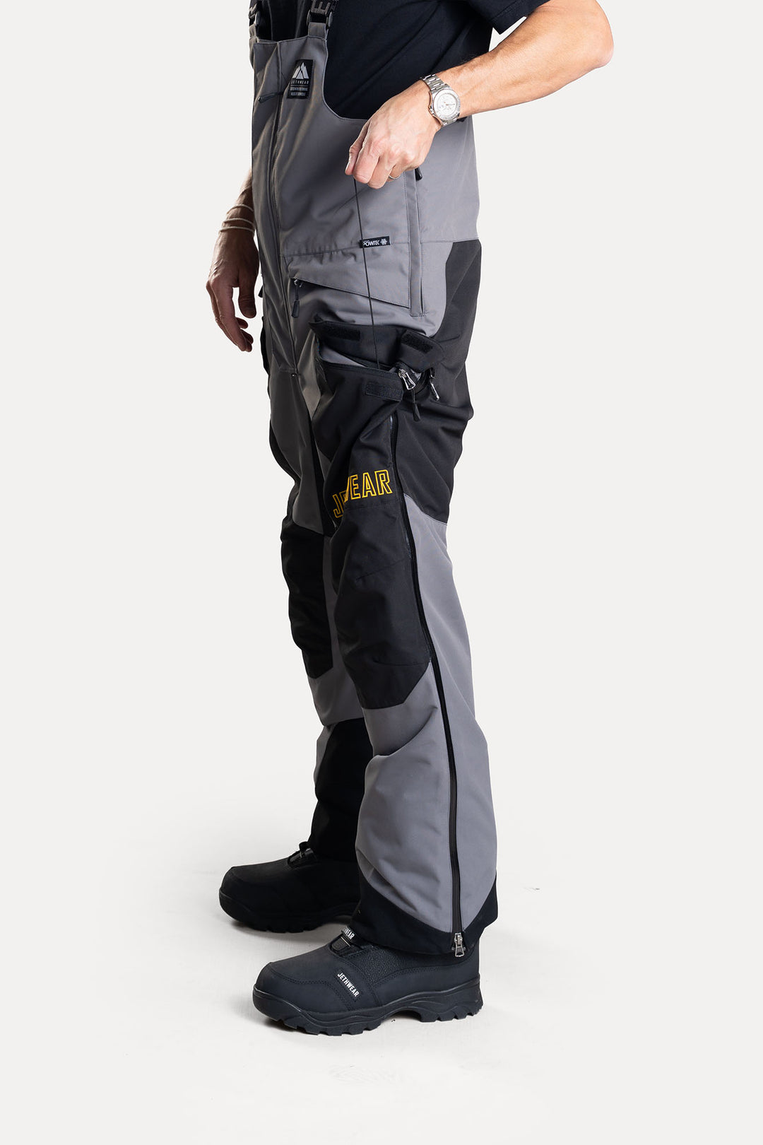 Jethwear M's Treeline Bib Pant - Black/Grey Skalbyxor