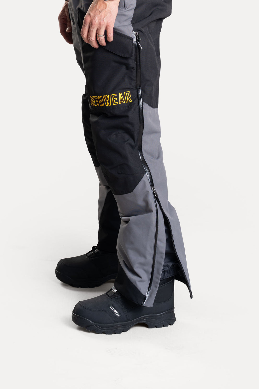 Jethwear M's Treeline Bib Pant - Black/Grey Skalbyxor