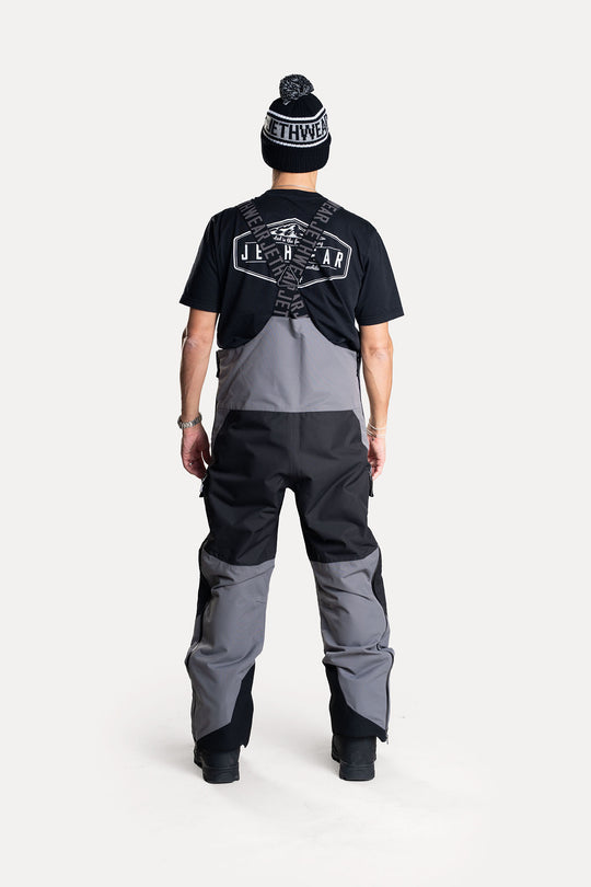 Jethwear M's Treeline Bib Pant - Black/Grey Skalbyxor