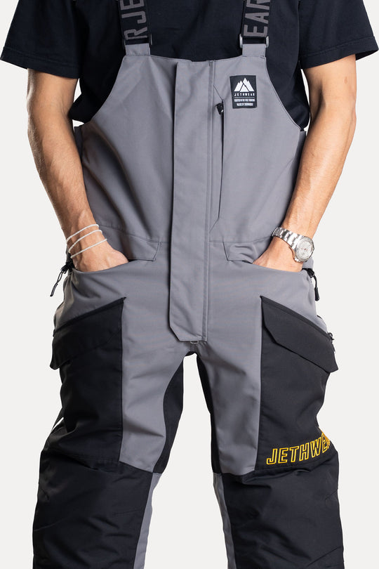 Jethwear M's Treeline Bib Pant - Black/Grey Skalbyxor