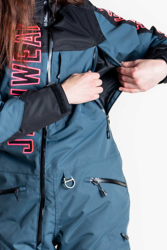 Jethwear w on yksivuorattu skootterin sininen haalari