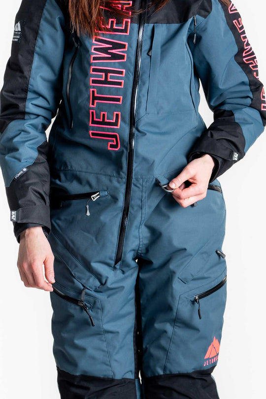 Jethwear w on yksivuorattu skootterin sininen haalari