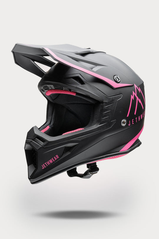 Jethwear Force Scooter -kypärä musta/vaaleanpunainen